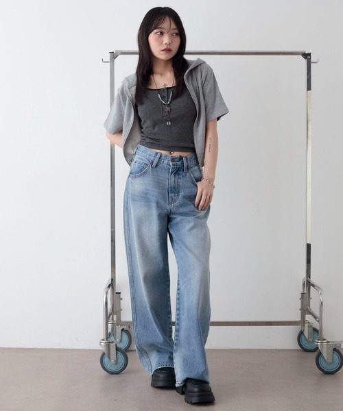 WEGO(ウィゴー)の「WEGO/【26年春夏新作】ヘンリーデザインカップインキャミ(キャミソール・レディース・ホワイト/グレー系その他5/ブラック系その他5・FREE)」の14枚目の写真