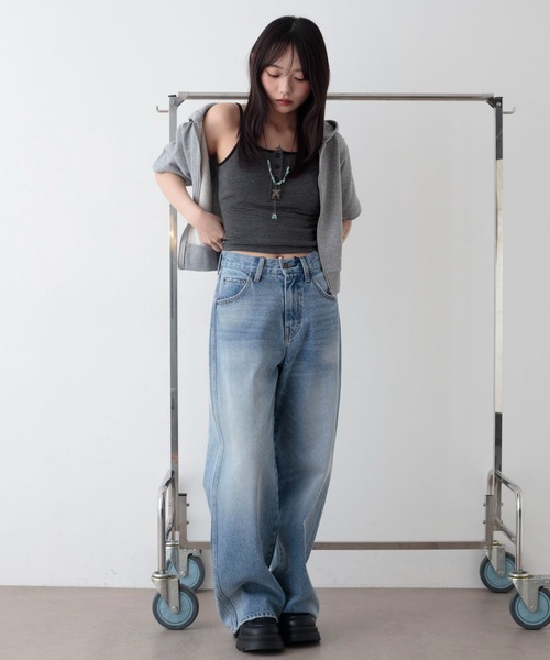 WEGO(ウィゴー)の「WEGO/【26年春夏新作】ヘンリーデザインカップインキャミ(キャミソール・レディース・ホワイト/グレー系その他5/ブラック系その他5・FREE)」の15枚目の写真