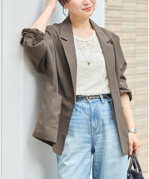 JOURNAL STANDARD（ジャーナルスタンダード）の「シアートロ ジャケット（テーラードジャケット・レディース・ブラック/ブラウン・FREE）」の21枚目の写真