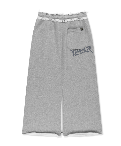 BROWNBREATH(ブラウンブレス)の「W GRAFFITI MAXI SKIRT - MELANGE GREY(スカート・レディース・その他・SMALL/MEDIUM)」の2枚目の写真
