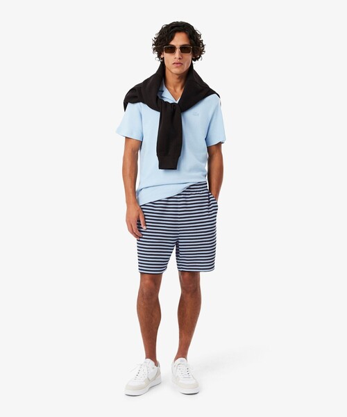 LACOSTE(ラコステ)の「コットンニットボーダーショーツ(その他パンツ・メンズ・ライトブルー・2/3/4/5)」の2枚目の写真