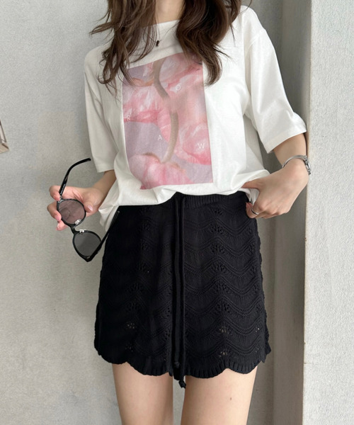 TREOVER(トレオーバー)の「リラックス感漂うニットショートパンツ(その他パンツ・レディース・オフホワイト/ブラック・FREE)」の18枚目の写真