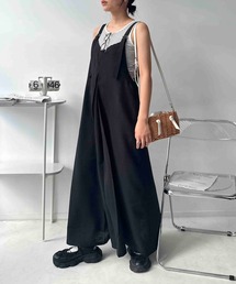 〇配色タックジャンパースカート