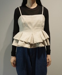 CLANE | CLANE BUBBLE PEPLUM CAMI TOPS(キャミソール)