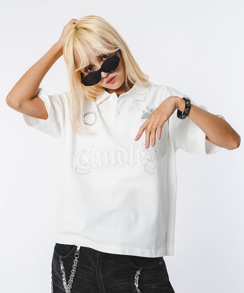 SHORT ROUND(ショートラウンド)の「SHORT ROUND/【26年春夏新作】ブリーチグラフィックポロシャツ(ポロシャツ・メンズ・ブラック系その他/ホワイト・LARGE/MEDIUM)」の14枚目の写真