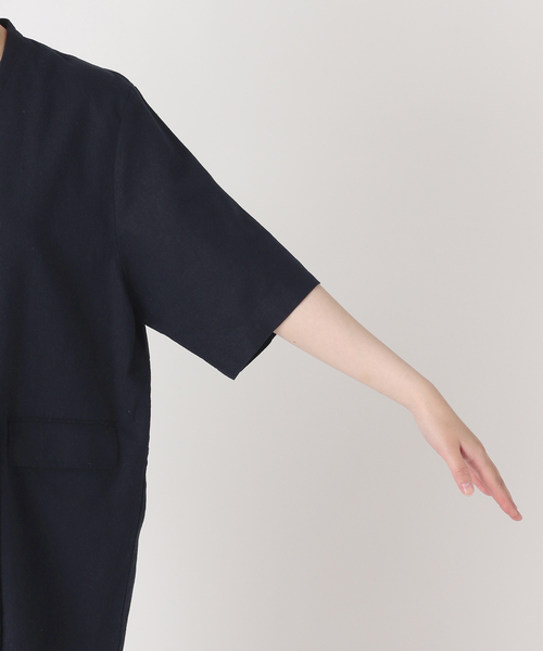 JOURNAL STANDARD relume（ジャーナルスタンダード　レリューム）の「［手洗い可］リネンコットンハーフスリーブジャケット（その他アウター・レディース・ネイビー/カーキ・FREE）」の19枚目の写真