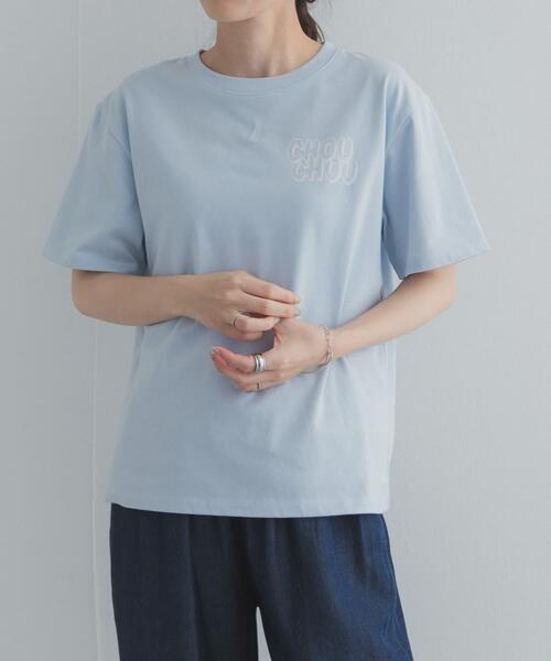 URBAN RESEARCH DOORS(アーバンリサーチドアーズ)の「Grow Organic ポイントロゴプリントTシャツ(Tシャツ/カットソー・レディース・オフホワイト/ホワイト/ライトブルー・FREE)」の3枚目の写真