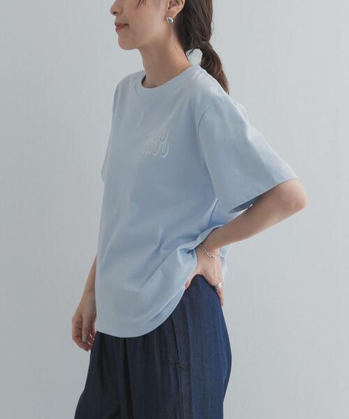 URBAN RESEARCH DOORS(アーバンリサーチドアーズ)の「Grow Organic ポイントロゴプリントTシャツ(Tシャツ/カットソー・レディース・オフホワイト/ホワイト/ライトブルー・FREE)」の21枚目の写真