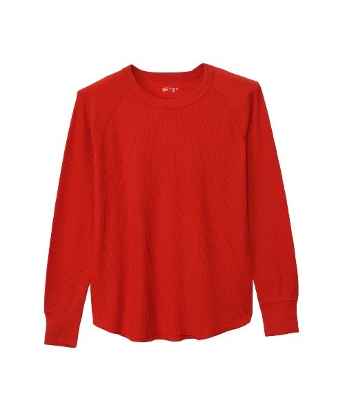 A BAG OF CHIPS(アバッグオブチップス)の「Hanes/ヘインズ Hanes Thermal for HER クルーネックロングスリーブ(Tシャツ/カットソー・レディース・レッド/オフホワイト/グレー・M/L)」の3枚目の写真