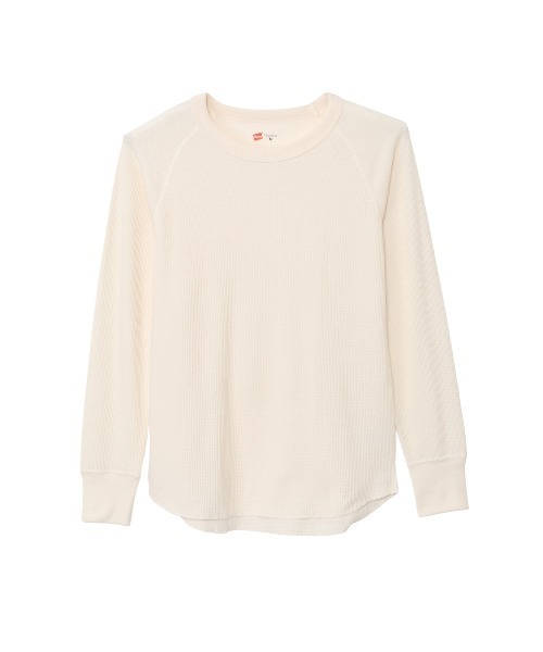 A BAG OF CHIPS(アバッグオブチップス)の「Hanes/ヘインズ Hanes Thermal for HER クルーネックロングスリーブ(Tシャツ/カットソー・レディース・レッド/オフホワイト/グレー・M/L)」の1枚目の写真