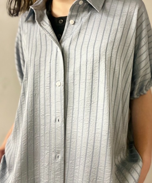 DROIT BELLO(ドロイトベロ)の「DROIT BELLO(ドロイトベロ)サテンカラミオリシャツ(シャツ/ブラウス・レディース・グレー系その他3/ブラウン・F)」の12枚目の写真