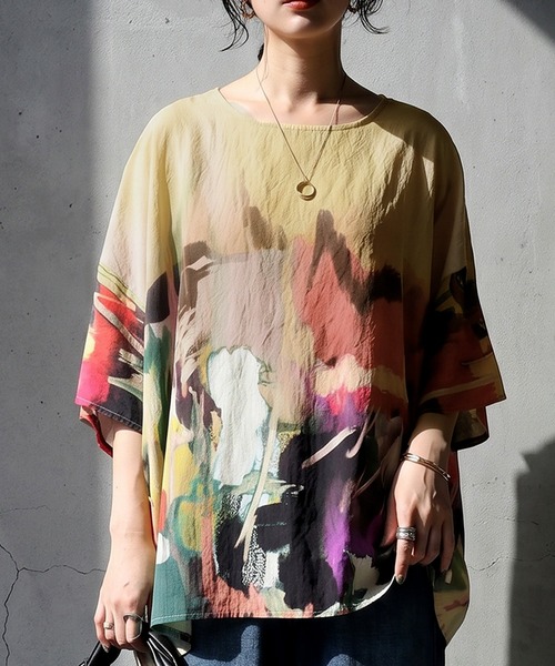 antiqua(アンティカ)の「アート柄 デザイン ブラウス(シャツ/ブラウス・レディース・MIX・ONESIZE)」の2枚目の写真