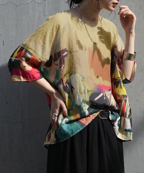antiqua(アンティカ)の「アート柄 デザイン ブラウス(シャツ/ブラウス・レディース・MIX・ONESIZE)」の4枚目の写真