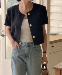 半袖ノーカラージャケット