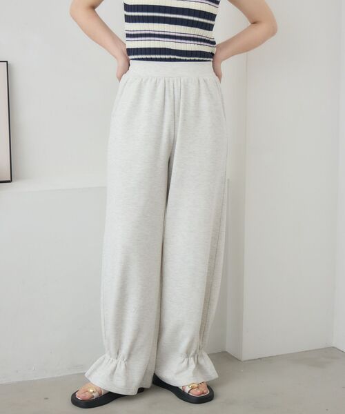 RETRO GIRL(レトロガール)の「裾フリルスウェットPT(その他パンツ・レディース・ブラウン/ホワイト系その他/ブラック・FREE)」の7枚目の写真