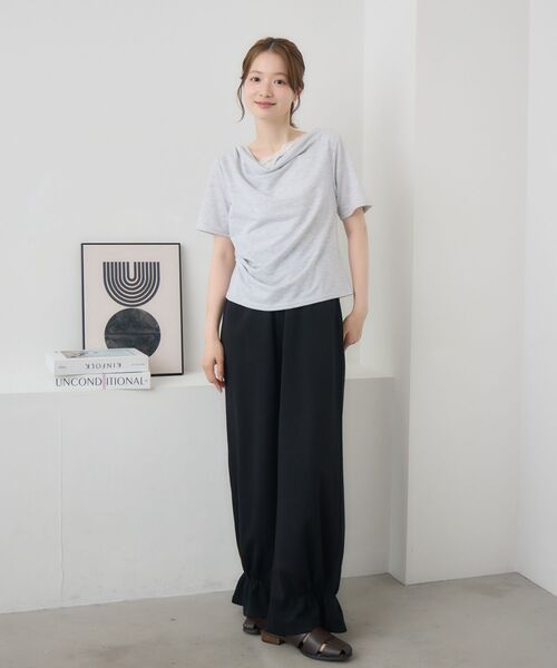 RETRO GIRL(レトロガール)の「裾フリルスウェットPT(その他パンツ・レディース・ブラウン/ホワイト系その他/ブラック・FREE)」の12枚目の写真