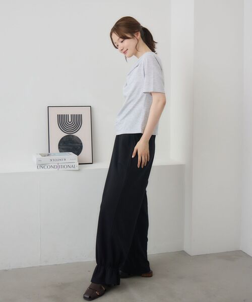 RETRO GIRL(レトロガール)の「裾フリルスウェットPT(その他パンツ・レディース・ブラウン/ホワイト系その他/ブラック・FREE)」の13枚目の写真