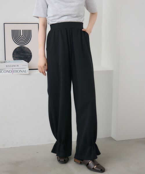 RETRO GIRL(レトロガール)の「裾フリルスウェットPT(その他パンツ・レディース・ブラウン/ホワイト系その他/ブラック・FREE)」の15枚目の写真