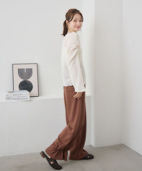 RETRO GIRL(レトロガール)の「裾フリルスウェットPT(その他パンツ・レディース・ブラウン/ホワイト系その他/ブラック・FREE)」の22枚目の写真