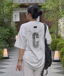 グラウンドプランロゴスクエアワッペン半袖Tシャツアイボリー