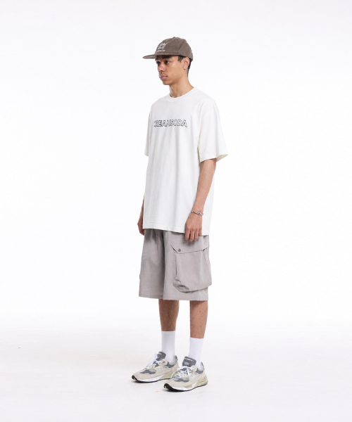 CREAM SODA LAB(クリームソーダラボ)の「グラウンドプランロゴスクエアワッペン半袖Tシャツアイボリー(Tシャツ/カットソー・メンズ・その他・LARGE/X-LARGE)」の3枚目の写真