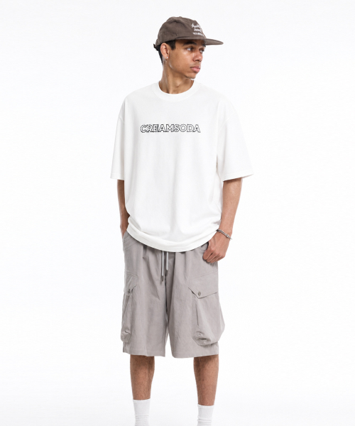 CREAM SODA LAB(クリームソーダラボ)の「グラウンドプランロゴスクエアワッペン半袖Tシャツアイボリー(Tシャツ/カットソー・メンズ・その他・LARGE/X-LARGE)」の5枚目の写真