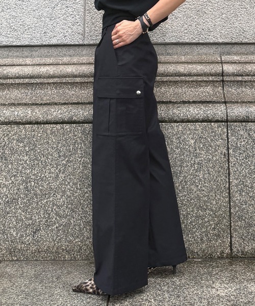 JENNE（ジェンヌ）の「JENNE美脚カーゴパンツ（デニムパンツ・レディース・カーキ/ブラック・SMALL/MEDIUM/LARGE）」の7枚目の写真
