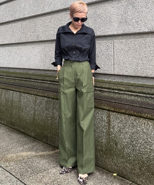 JENNE（ジェンヌ）の「JENNE美脚カーゴパンツ（デニムパンツ・レディース・カーキ/ブラック・SMALL/MEDIUM/LARGE）」の13枚目の写真