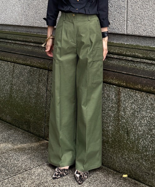JENNE（ジェンヌ）の「JENNE美脚カーゴパンツ（デニムパンツ・レディース・カーキ/ブラック・SMALL/MEDIUM/LARGE）」の14枚目の写真