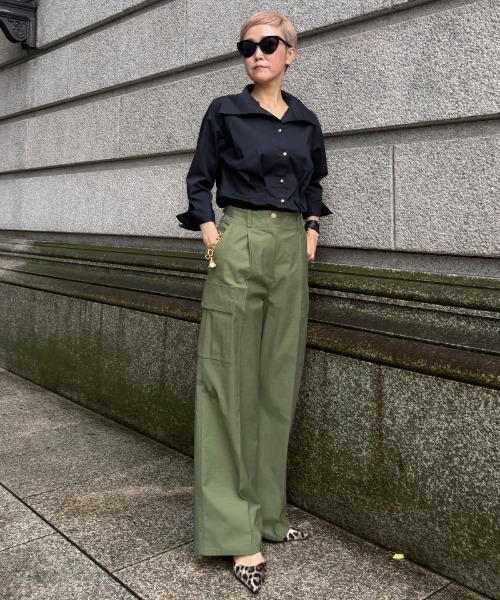 JENNE（ジェンヌ）の「JENNE美脚カーゴパンツ（デニムパンツ・レディース・カーキ/ブラック・SMALL/MEDIUM/LARGE）」の19枚目の写真