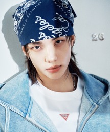 Stray Kids ヒョンジン着用】GUESS ゲス UNI S/Slv Tee Shirt Tシャツ