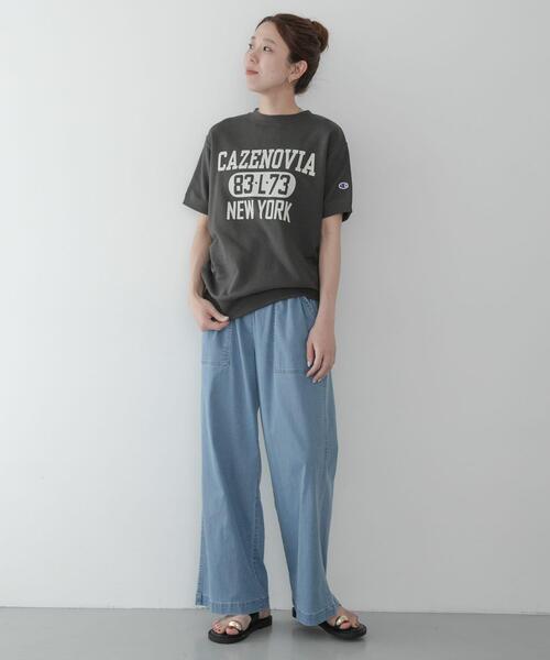 Champion(チャンピオン)の「CHAMPION SHORT SLEEVE SWEAT(スウェット・レディース・オートミール/ブラック系その他・MEDIUM)」の8枚目の写真