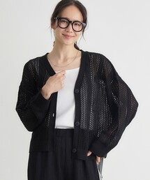 スカシ編みカーディガン