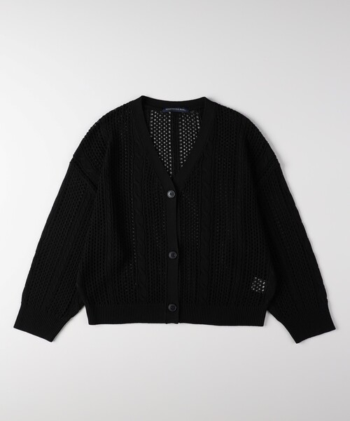 HONEYSUCKLE ROSE（ハニーサックルローズ）の「スカシ編みカーディガン（カーディガン/ボレロ・レディース・レッド系1/ブラック/オフホワイト・05/04）」の21枚目の写真