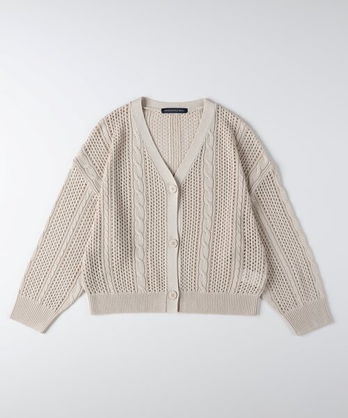 HONEYSUCKLE ROSE（ハニーサックルローズ）の「スカシ編みカーディガン（カーディガン/ボレロ・レディース・レッド系1/ブラック/オフホワイト・05/04）」の22枚目の写真
