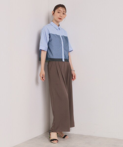 ITS'DEMO(イッツデモ)の「チュールコンビブラウス(シャツ/ブラウス・レディース・サックスブルー系2/ホワイト系5/ベージュ系その他5・00)」の14枚目の写真