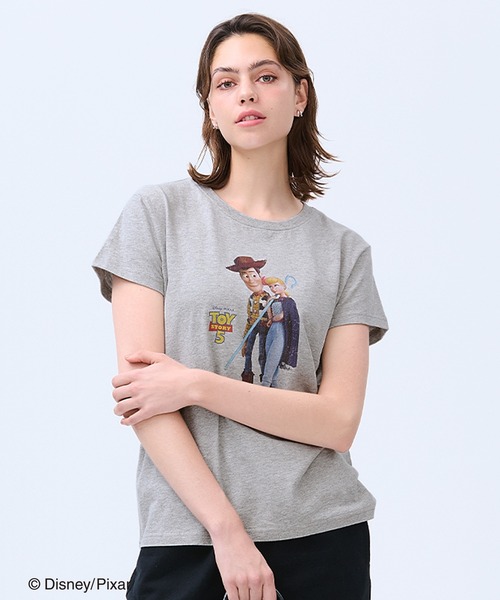 coca(coca)(コカ)の「【ピクサー/トイ・ストーリー5】ウォッシュドTシャツ(Tシャツ/カットソー・レディース・B/A/C/D・M/L/S)」の2枚目の写真