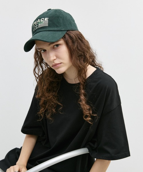 Auntie Rosa Holiday(アンティローザホリデー)の「コーデュロイ刺繍CAP(キャップ・レディース・ブラック/グリーン・FREE)」の12枚目の写真