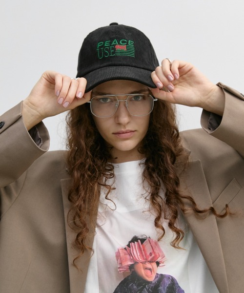 Auntie Rosa Holiday(アンティローザホリデー)の「コーデュロイ刺繍CAP(キャップ・レディース・ブラック/グリーン・FREE)」の5枚目の写真