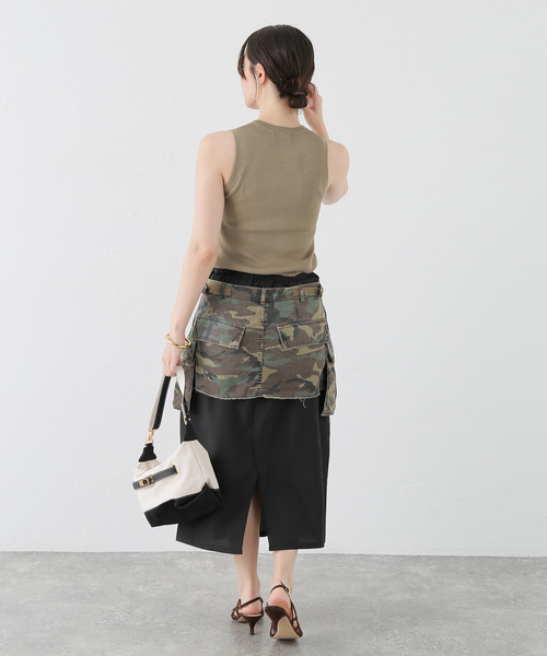 INSCRIRE(アンスクリア)の「INSCRIRE/アンスクリア Cargo Layered Skirt スカート(スカート・レディース・ネイビー/カーキ・36/38)」の5枚目の写真