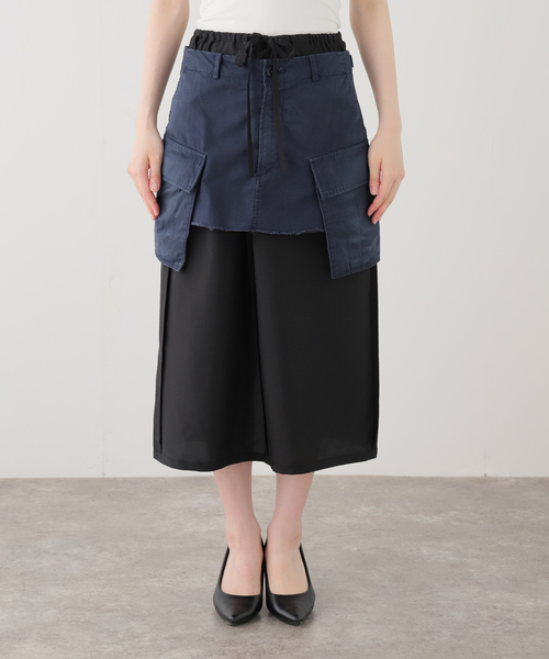 INSCRIRE(アンスクリア)の「INSCRIRE/アンスクリア Cargo Layered Skirt スカート(スカート・レディース・ネイビー/カーキ・36/38)」の11枚目の写真