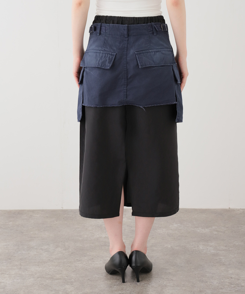 INSCRIRE(アンスクリア)の「INSCRIRE/アンスクリア Cargo Layered Skirt スカート(スカート・レディース・ネイビー/カーキ・36/38)」の13枚目の写真