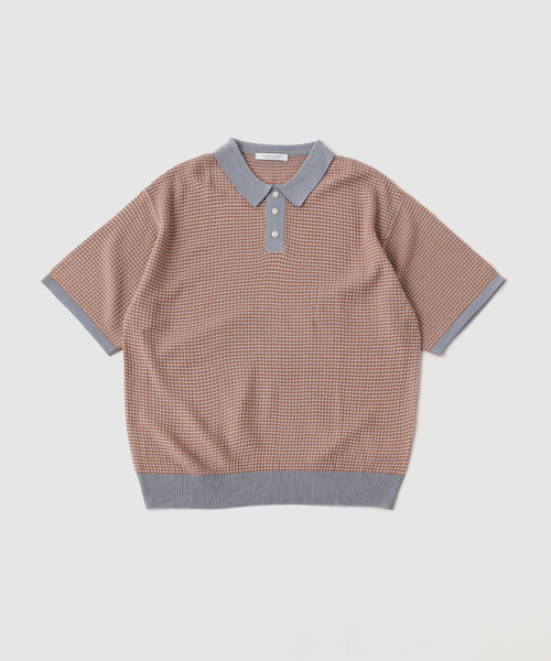 JOURNAL STANDARD（ジャーナルスタンダード）の「マルチカラー ニットポロ（ニット/セーター・メンズ・ベージュ/ブラウン/レッド・MEDIUM/LARGE）」の2枚目の写真