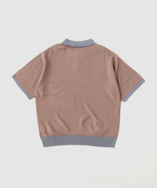 JOURNAL STANDARD（ジャーナルスタンダード）の「マルチカラー ニットポロ（ニット/セーター・メンズ・ベージュ/ブラウン/レッド・MEDIUM/LARGE）」の4枚目の写真