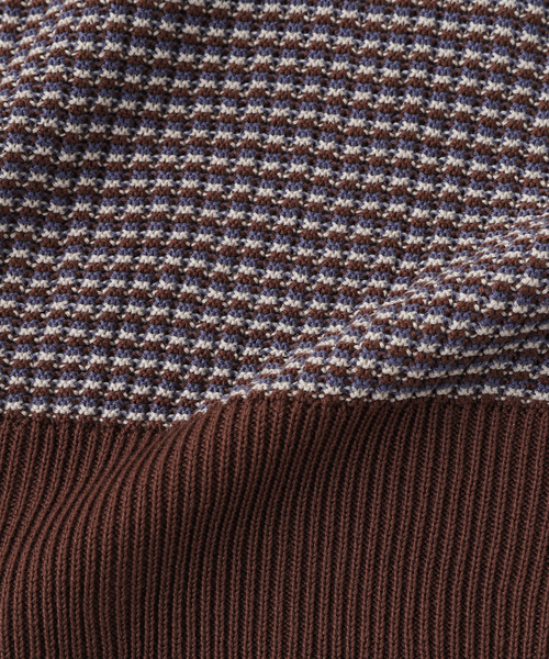 JOURNAL STANDARD（ジャーナルスタンダード）の「マルチカラー ニットポロ（ニット/セーター・メンズ・ベージュ/ブラウン/レッド・MEDIUM/LARGE）」の5枚目の写真