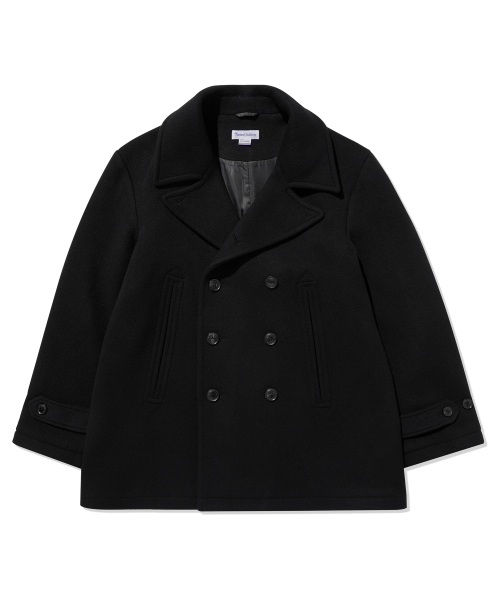 NAMERCLOTHING(ネイマークローディング)の「DOUBLE BREAST MID WOOL COAT BLACK(チェスターコート・メンズ・その他・LARGE)」の1枚目の写真
