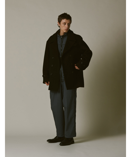 NAMERCLOTHING(ネイマークローディング)の「DOUBLE BREAST MID WOOL COAT BLACK(チェスターコート・メンズ・その他・LARGE)」の2枚目の写真