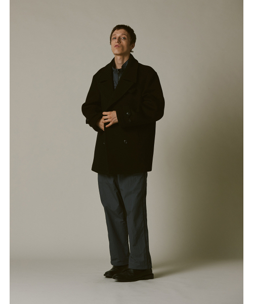 NAMERCLOTHING(ネイマークローディング)の「DOUBLE BREAST MID WOOL COAT BLACK(チェスターコート・メンズ・その他・LARGE)」の3枚目の写真