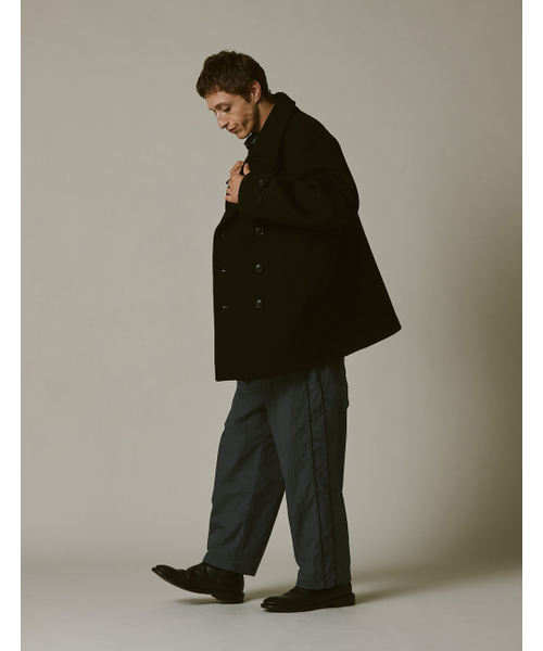 NAMERCLOTHING(ネイマークローディング)の「DOUBLE BREAST MID WOOL COAT BLACK(チェスターコート・メンズ・その他・LARGE)」の5枚目の写真