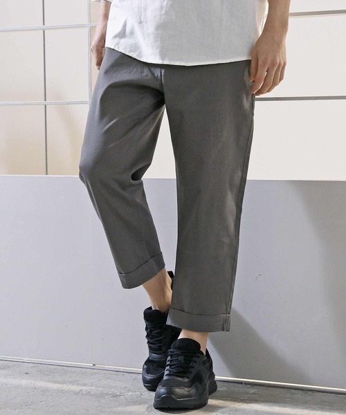 TopIsm(トップイズム)の「コットン無地 ストレッチクロップドパンツ(チノパンツ・メンズ・オリーブ/ホワイト/ブラック/チャコールグレー/レッド/グレー/ネイビー/ベージュ・XXL/XL/L/M/S)」の3枚目の写真